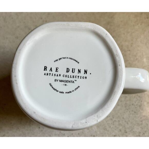 RAE DUNN "THROWING SHADE" Double Sided Coffee Mug Sunglasses Blue Interior - Picture 4 of 4